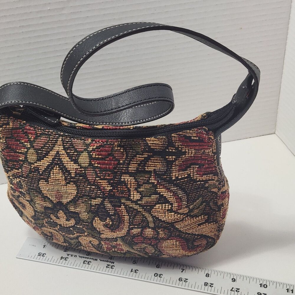 VTG Fossil Tapestry Carpet Hobo Bag Grandmacore Boho Cottagecore 90s Great 75088 - Picture 14 of 16